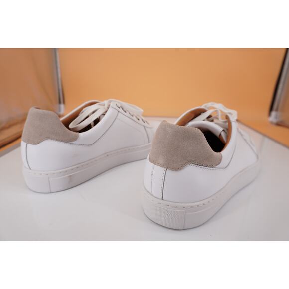 Magnanni Bobbie Ivory White Leather Low Top Sneaker SZ 8 New Lace Up Burnished - Picture 6 of 12